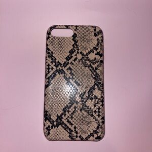 iPhone 6s Plus Snakeskin Case Black And Cream Colored